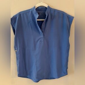 figs xxs ceil blue rafaela top